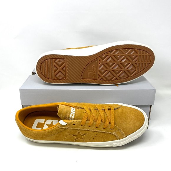 Converse Sneaker Men's Size 168653C ONE STAR PRO OX Suede Saffron Yellow Low Top - Picture 3 of 11